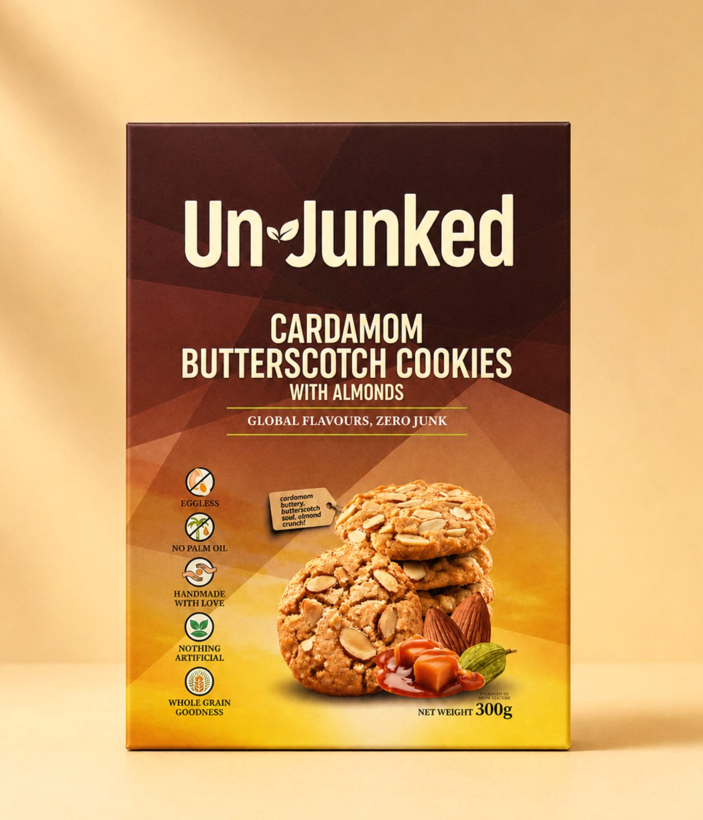 Un-Junked Cardamom Butterscotch Cookies, 300g