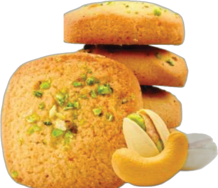 Pistachio & Cashew cookies, close up